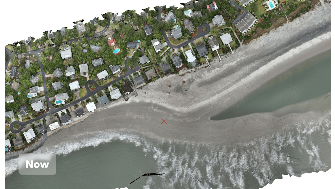 "after" aerial view of shoal attachment